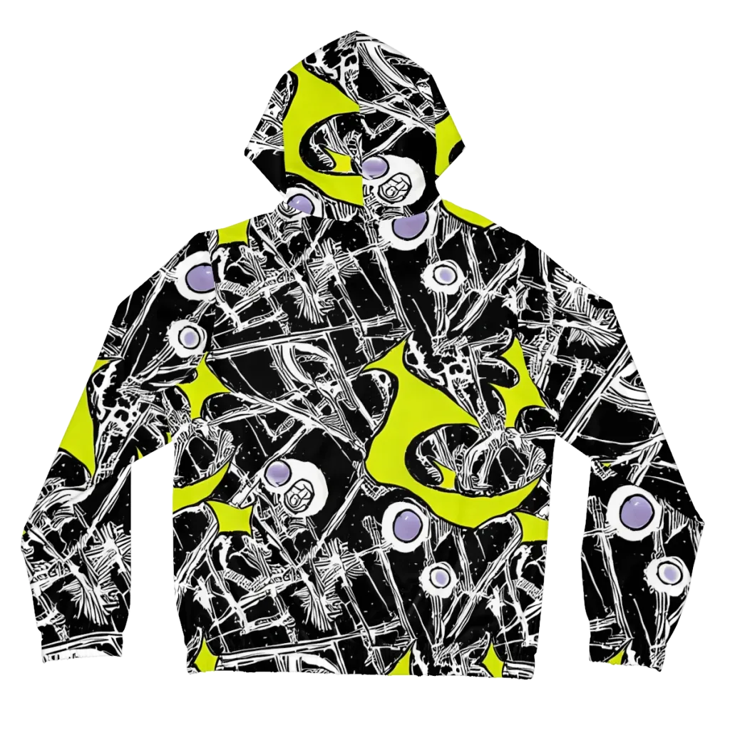Acid X-ray on Women's Full-Zip Hoodie — Back