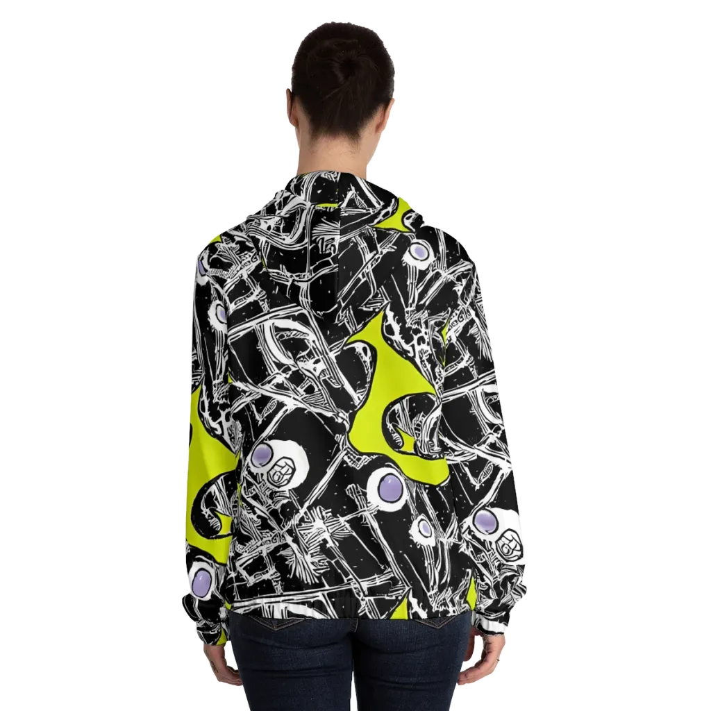 Acid X-ray on Women's Full-Zip Hoodie — Back On Person