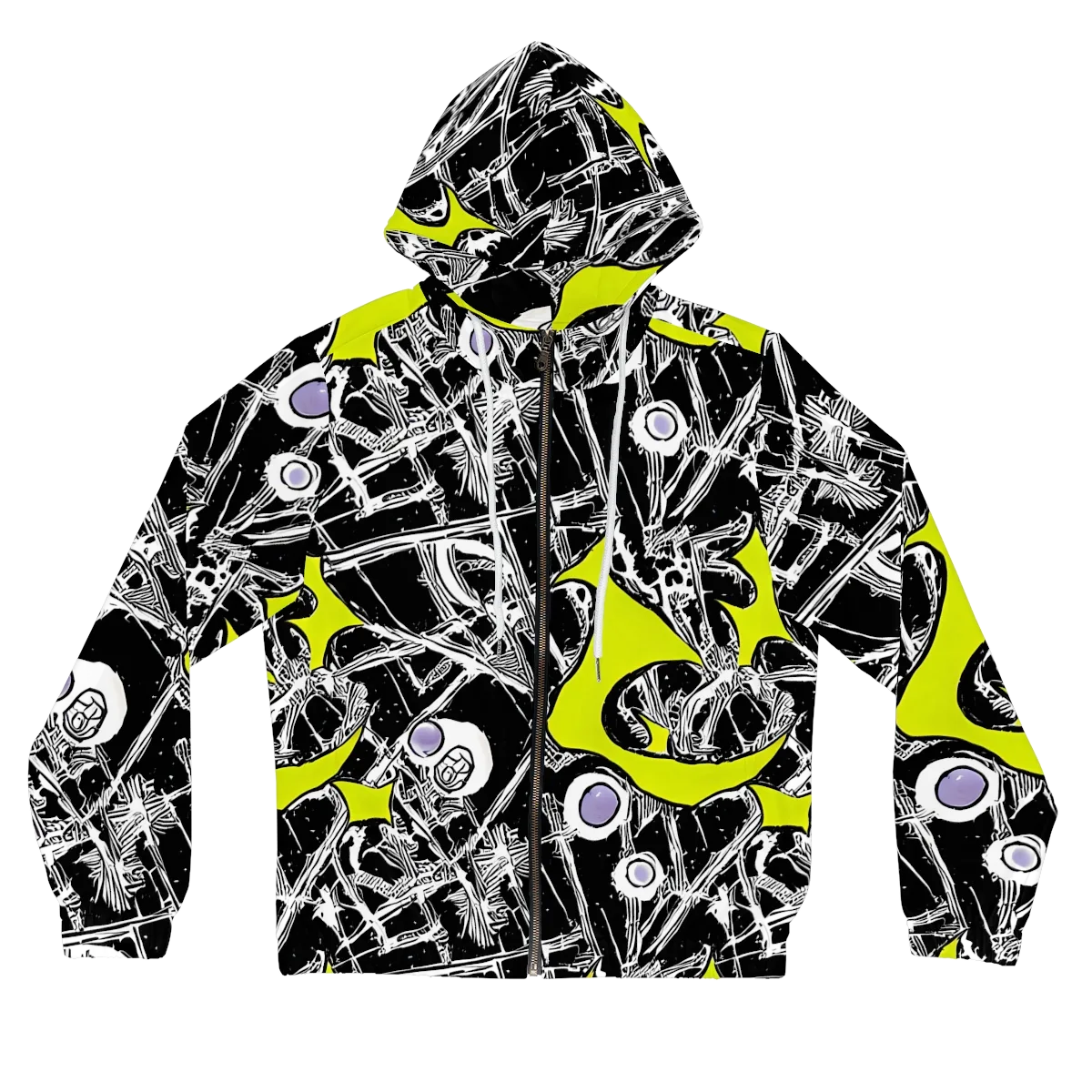 Acid X-ray on Women's Full-Zip Hoodie — Front