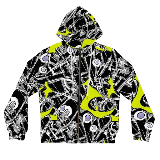 Acid X-ray on a Women's Full-Zip Hoodie