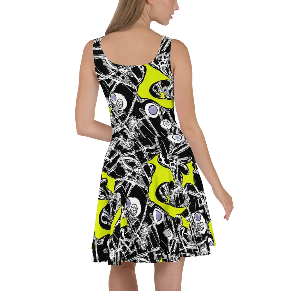 Acid X-ray on Skater Dress — Back
