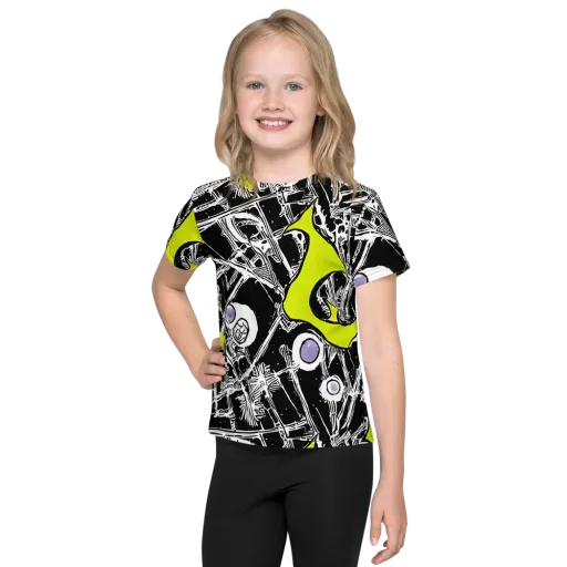 Acid X-ray on a Kids Crew Neck T-Shirt