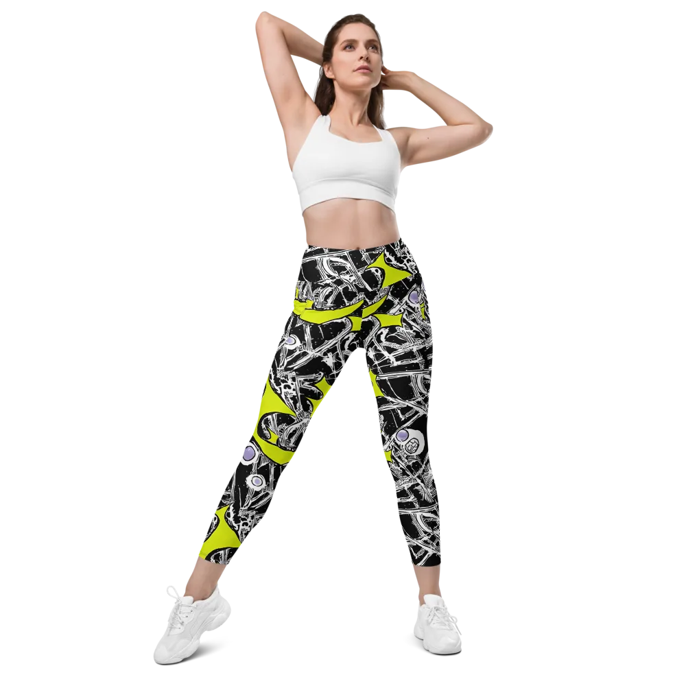 Acid X-ray on Leggings with Pockets — Front