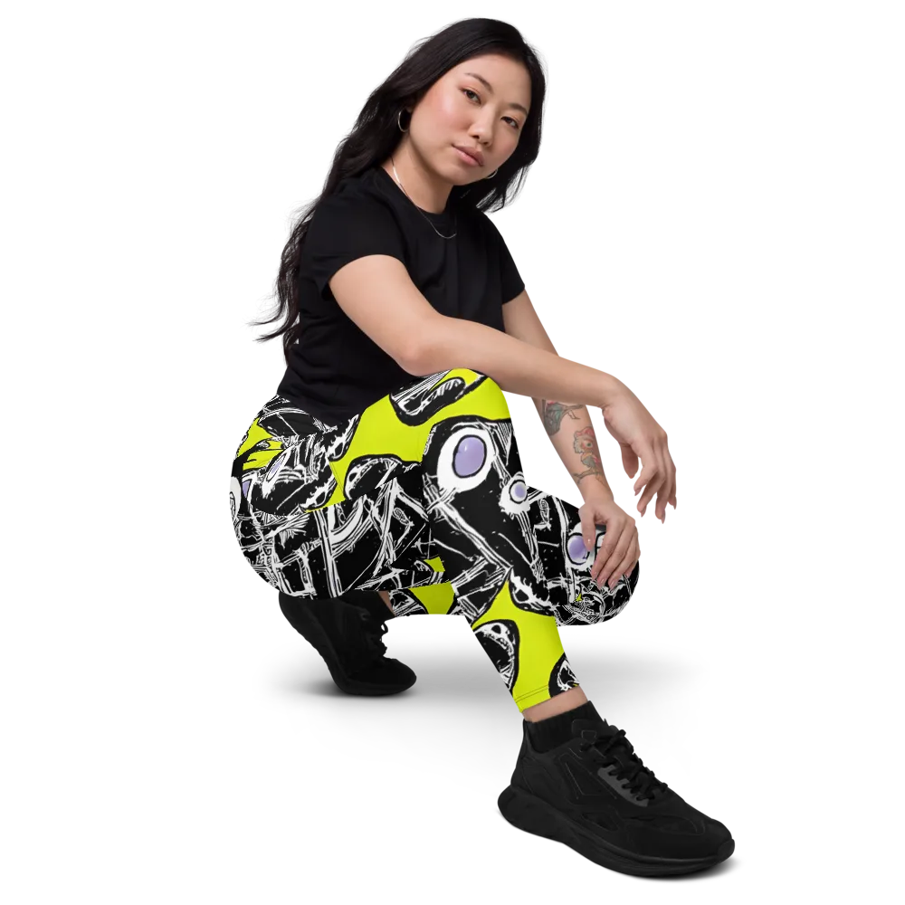 Acid X-ray on Leggings with Pockets — Right Front