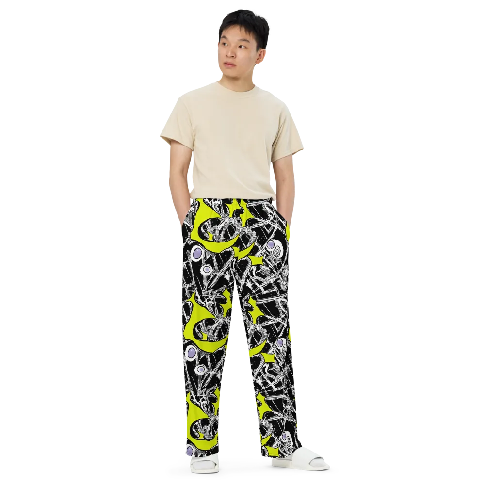 Acid X-ray on Wide-Leg Pants — Front