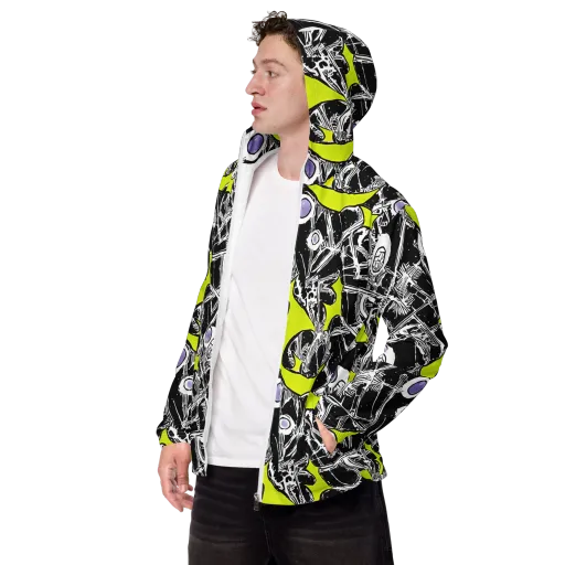 Acid X-ray on a Men's Windbreaker
