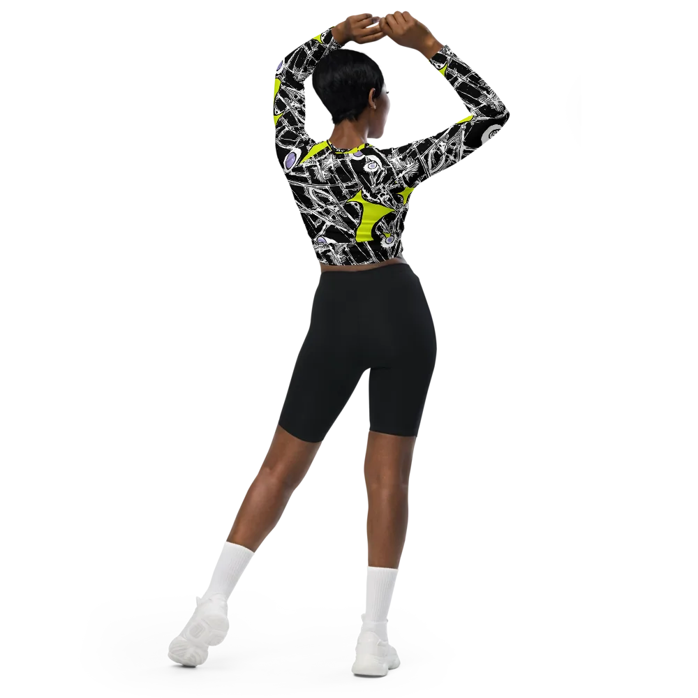 Acid X-ray on Long Sleeve Crop Top — Back