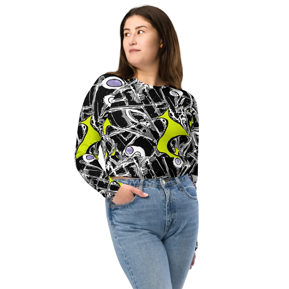 Acid X-ray on Long Sleeve Crop Top — Front