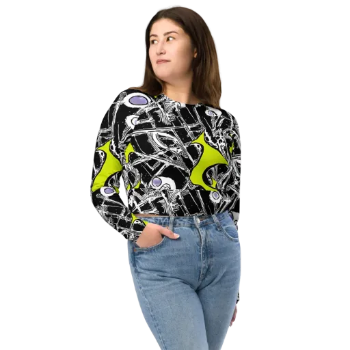 Acid X-ray on a Long Sleeve Crop Top