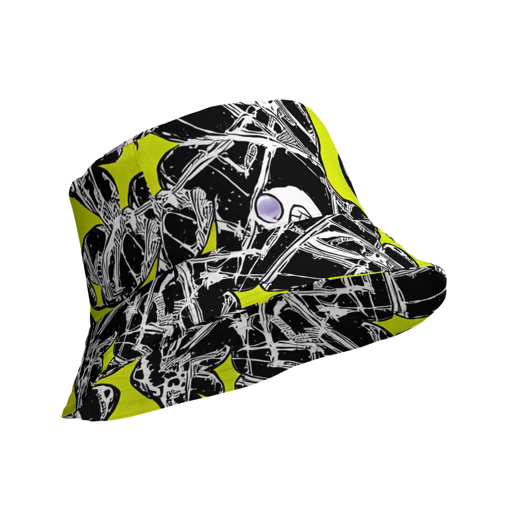 Acid X-ray on Reversible Bucket Hat — Product details Outside
