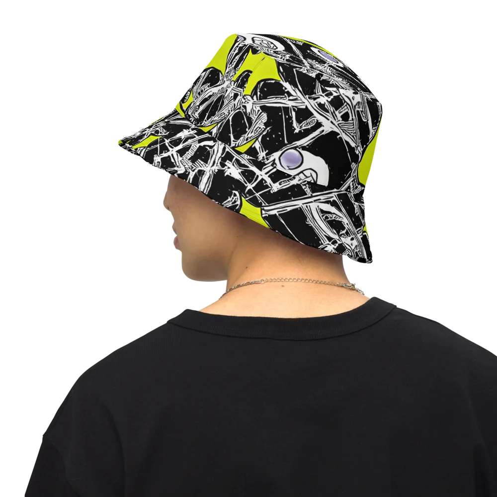Acid X-ray on Reversible Bucket Hat — Back Inside