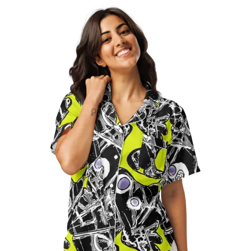 Acid X-ray on a Women's Short Sleeve Pajama Top