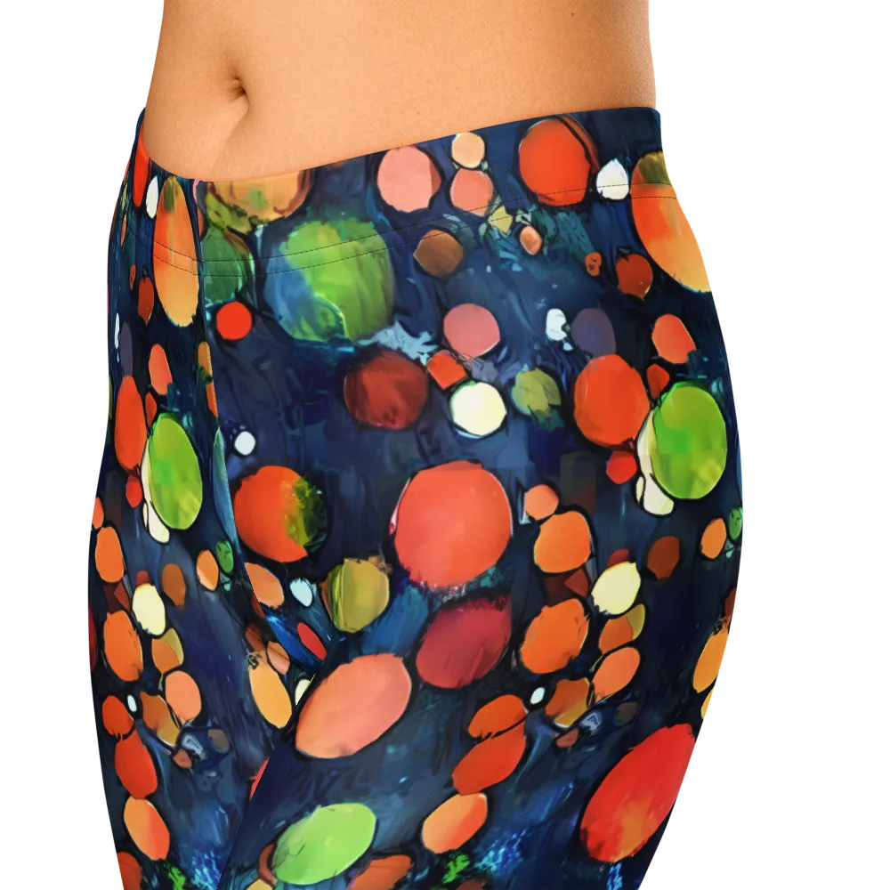 Midnight Orchard on Capri Leggings — Zoomed-in