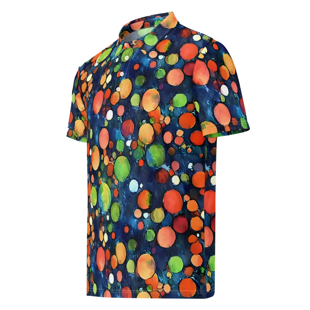Midnight Orchard on Men's Slim Fit Polo Shirt — Left Front