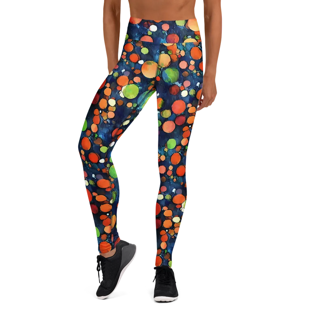 Midnight Orchard on Yoga Leggings — Front