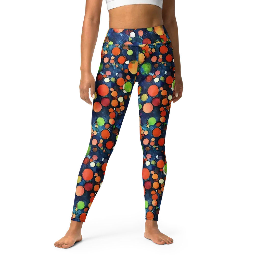Midnight Orchard on Yoga Leggings — Front