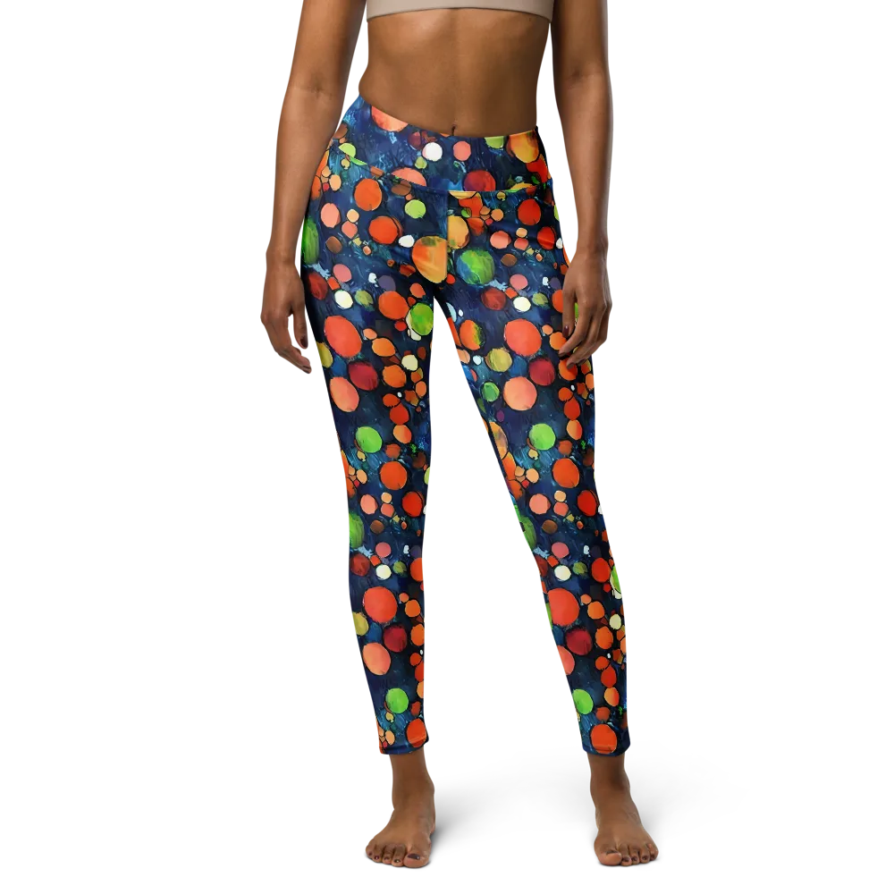 Midnight Orchard on Yoga Leggings — Front