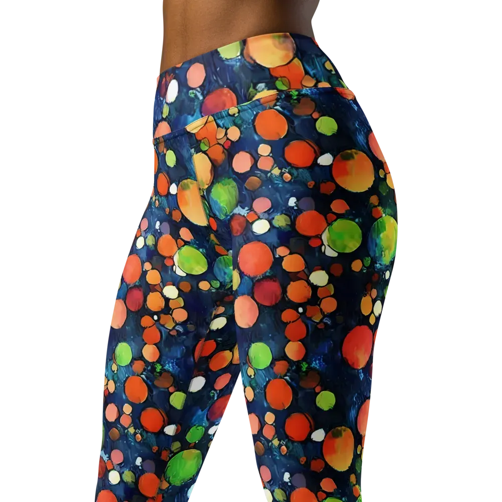 Midnight Orchard on Yoga Leggings — Left Front