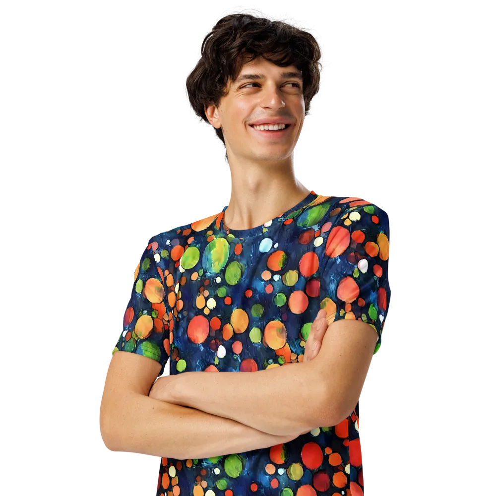 Midnight Orchard on Men's Crew Neck T-Shirt — Left Front
