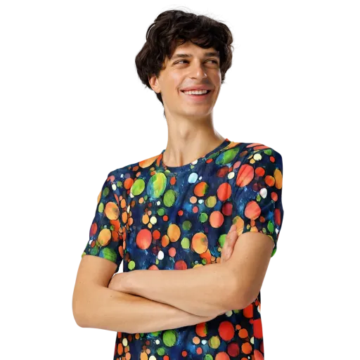 Midnight Orchard on a Men's Crew Neck T-Shirt