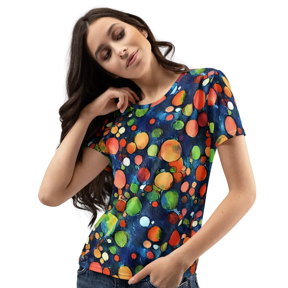 Midnight Orchard on Women's Crew Neck T-Shirt — Left Front