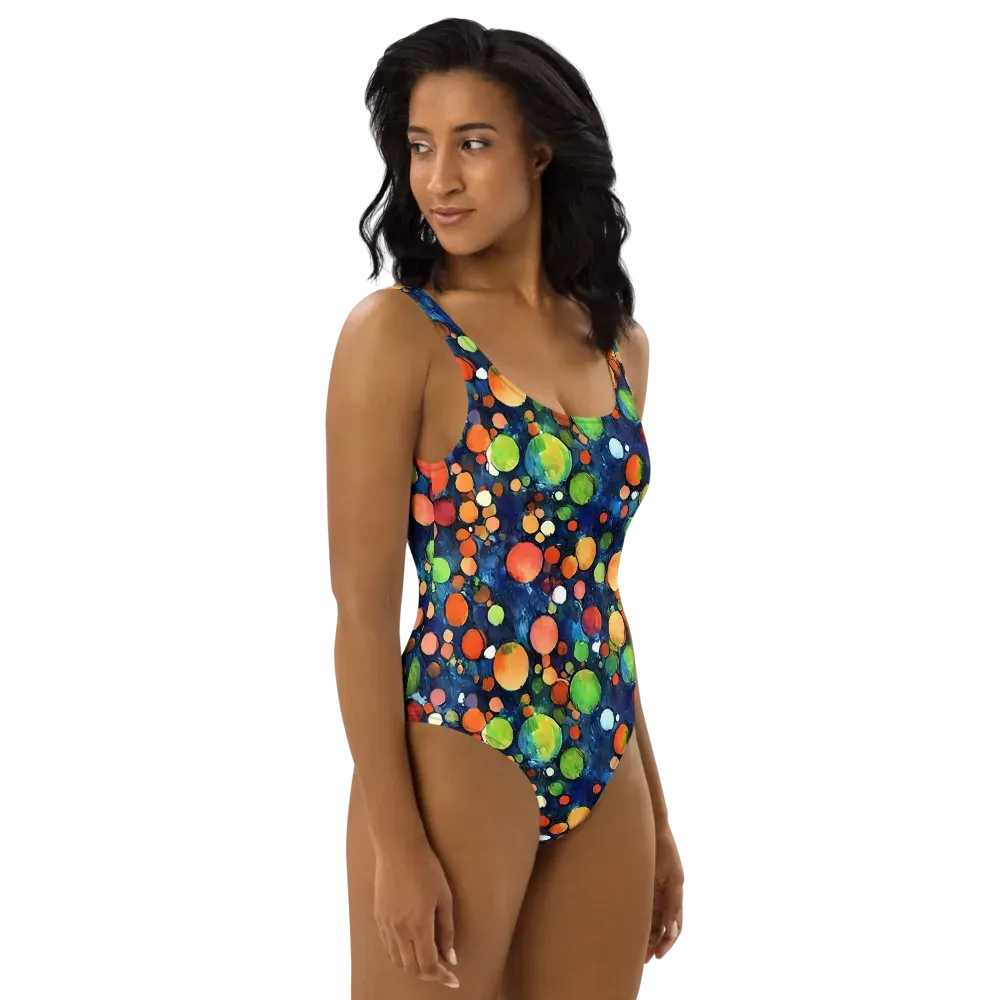 Midnight Orchard on One-Piece Swimsuit — Right