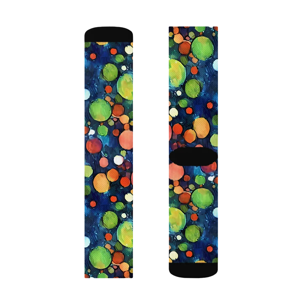Midnight Orchard on Socks — Left Sock