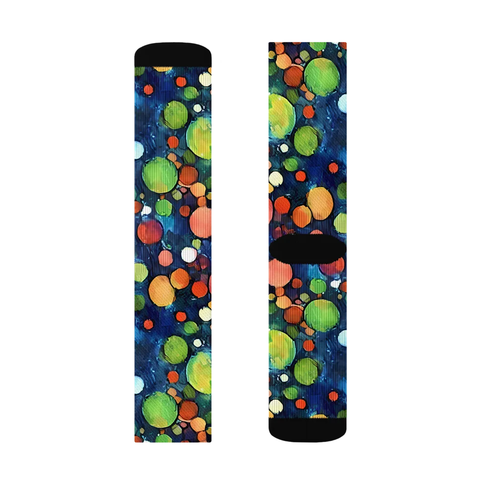 Midnight Orchard on Socks — Right Sock