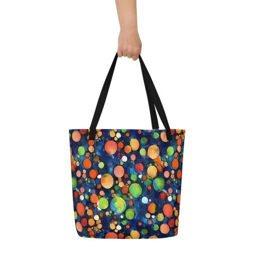 Midnight Orchard on a Large Tote Bag W/ Pocket