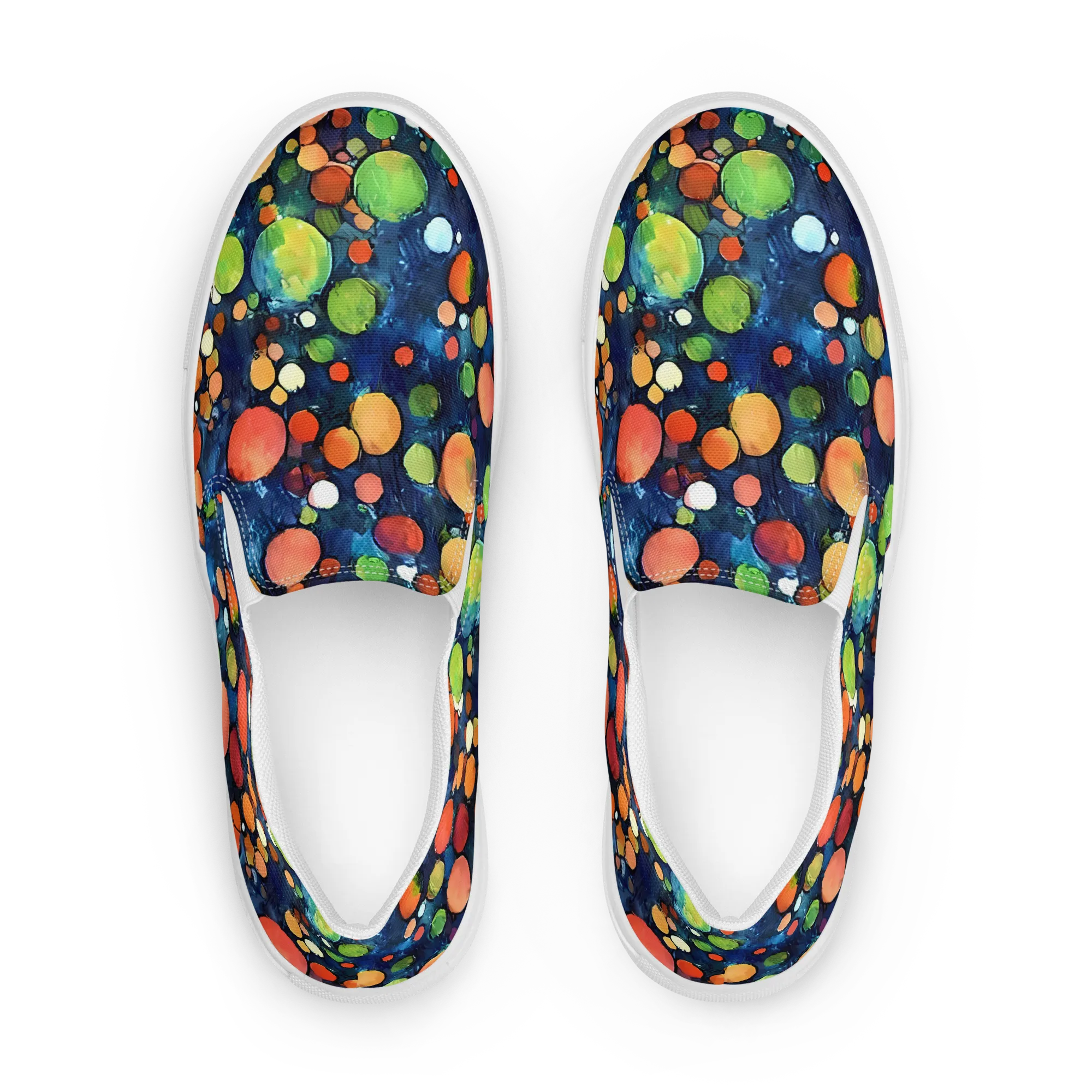 Midnight Orchard on Women's Slip-On Canvas Shoes — Front