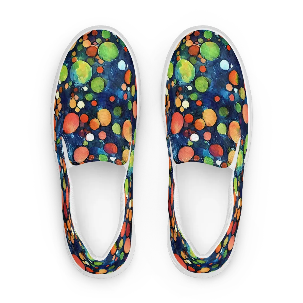 Midnight Orchard on Women's Slip-On Canvas Shoes — Front