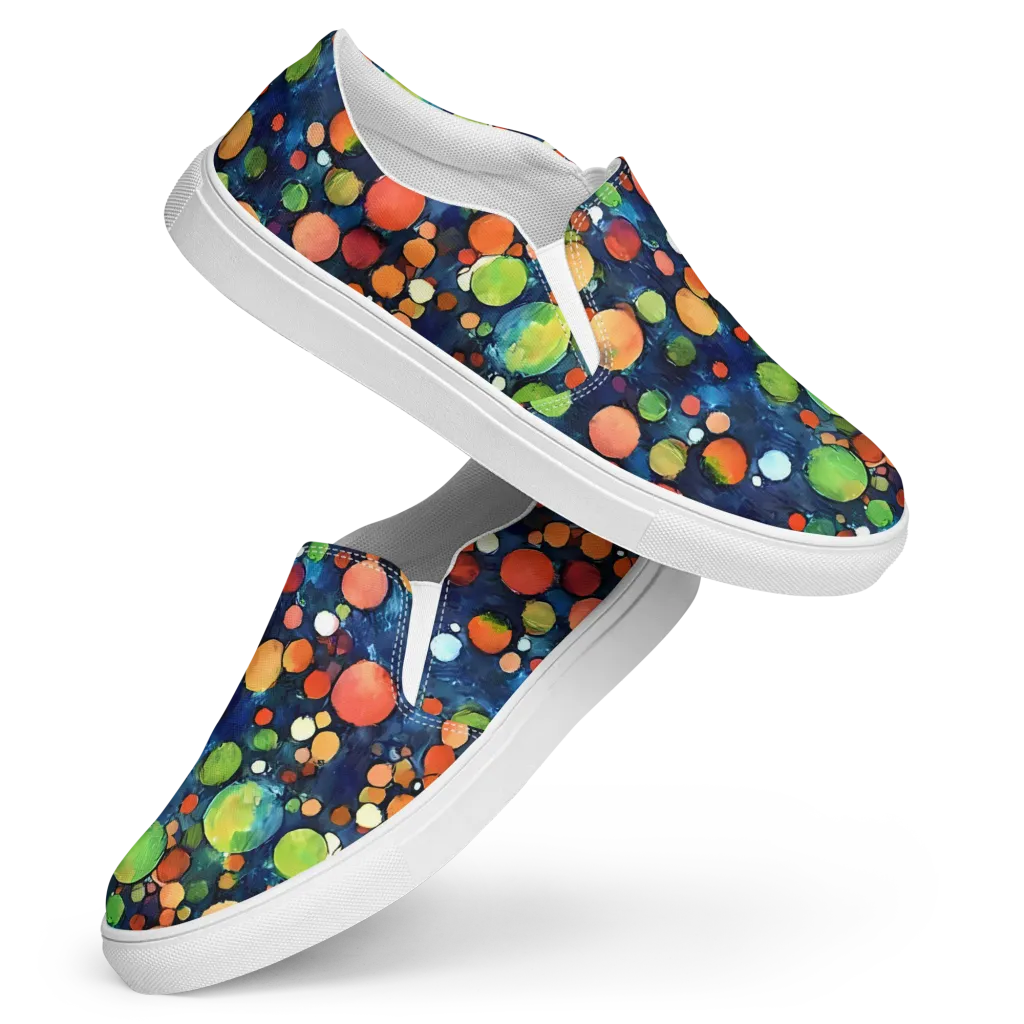 Midnight Orchard on Women's Slip-On Canvas Shoes — Front