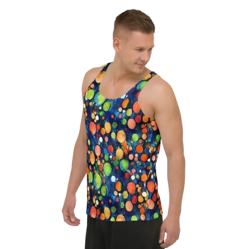 Midnight Orchard on a Men's Tank Top