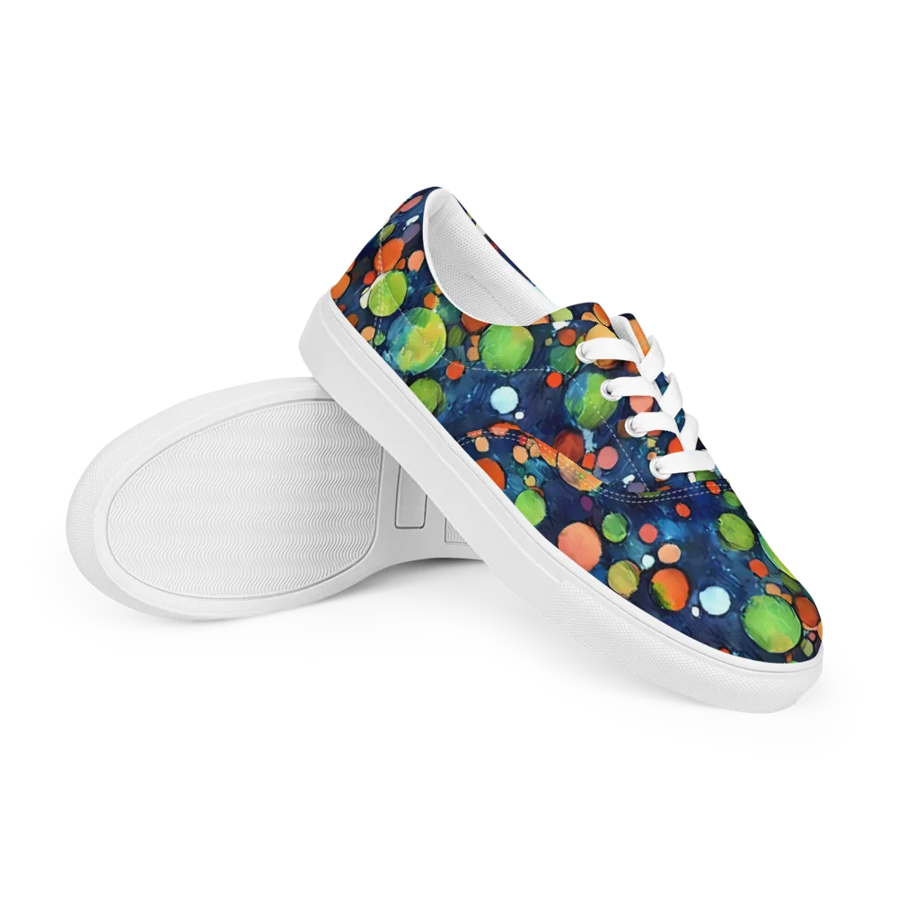 Midnight Orchard on Men's Lace-Up Canvas Shoes — Right Front