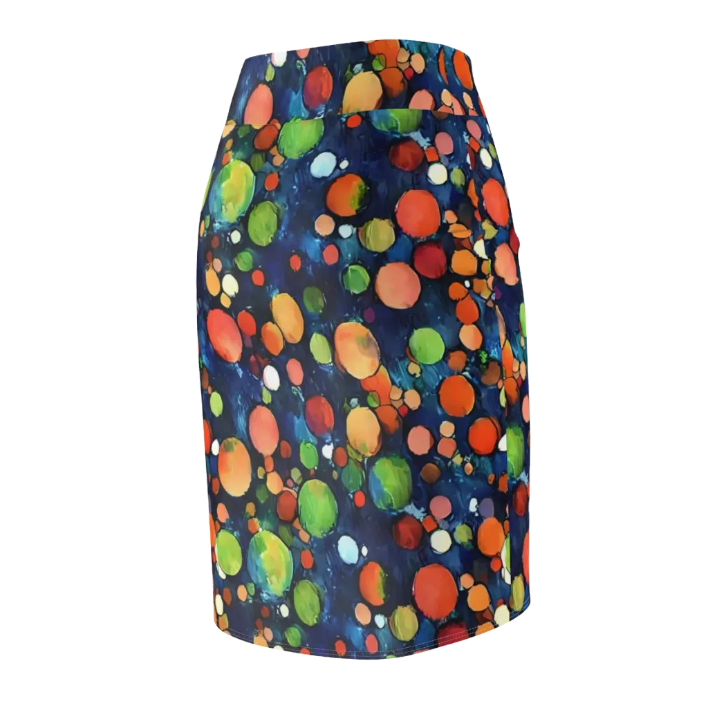 Midnight Orchard on Pencil Skirt — Back Side
