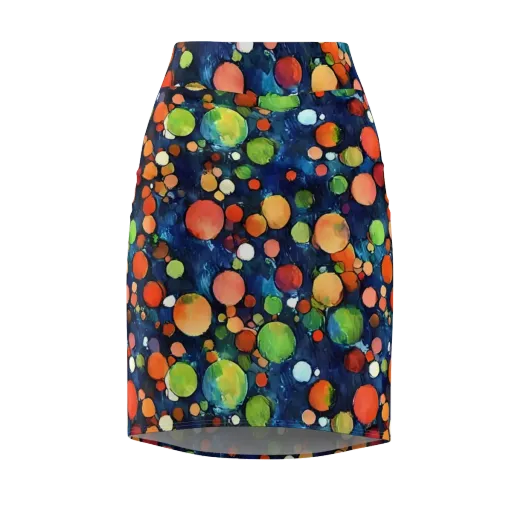Midnight Orchard on a Pencil Skirt