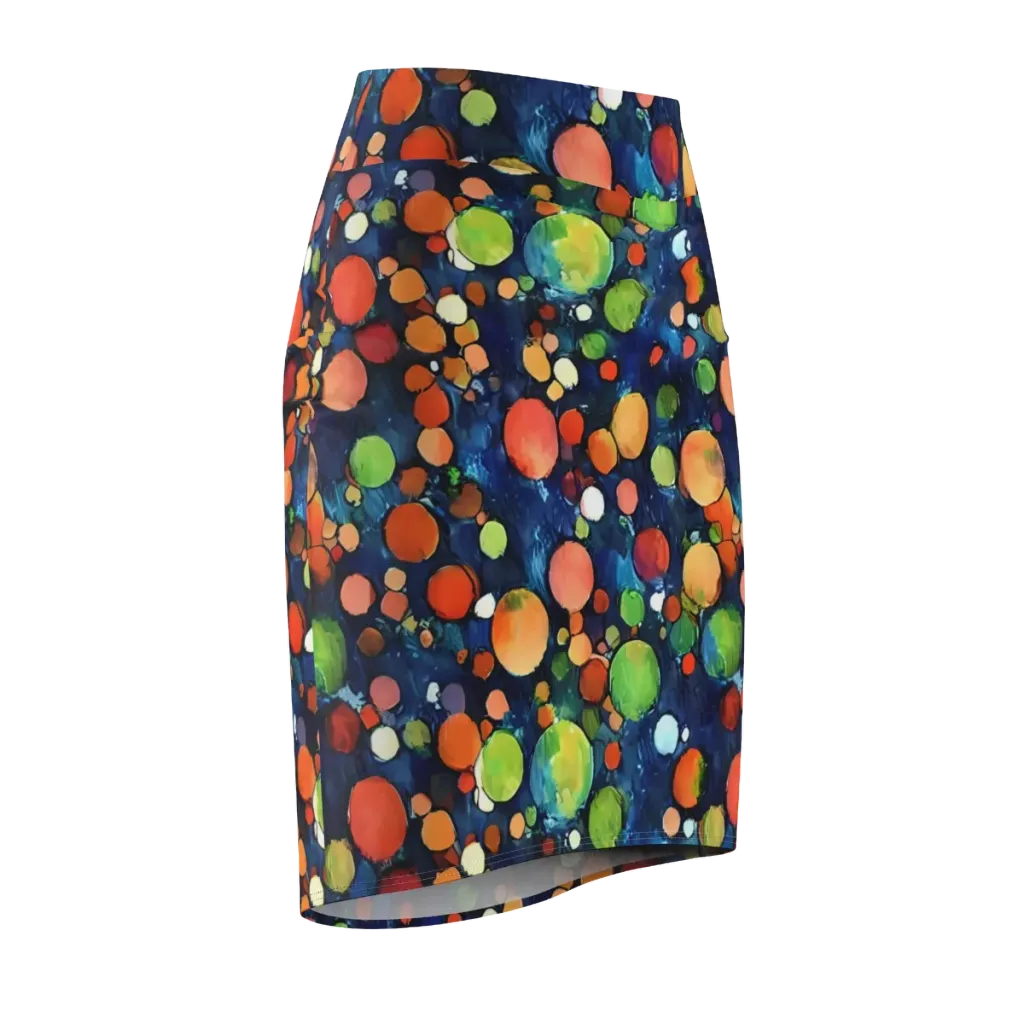 Midnight Orchard on Pencil Skirt — Front Side