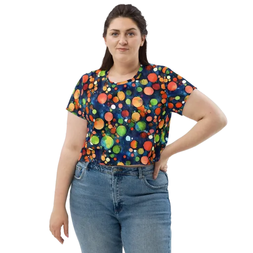 Midnight Orchard on a Crop Tee