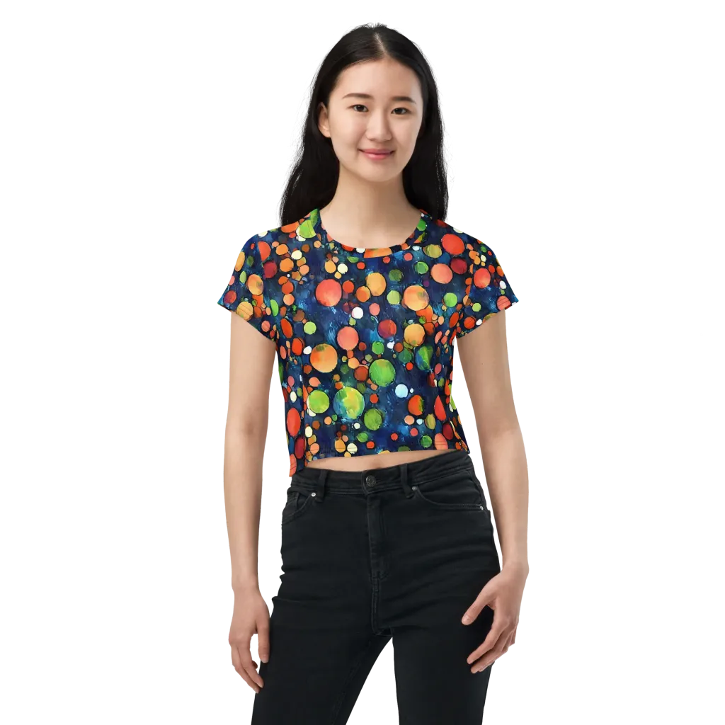 Midnight Orchard on Crop Tee — Front