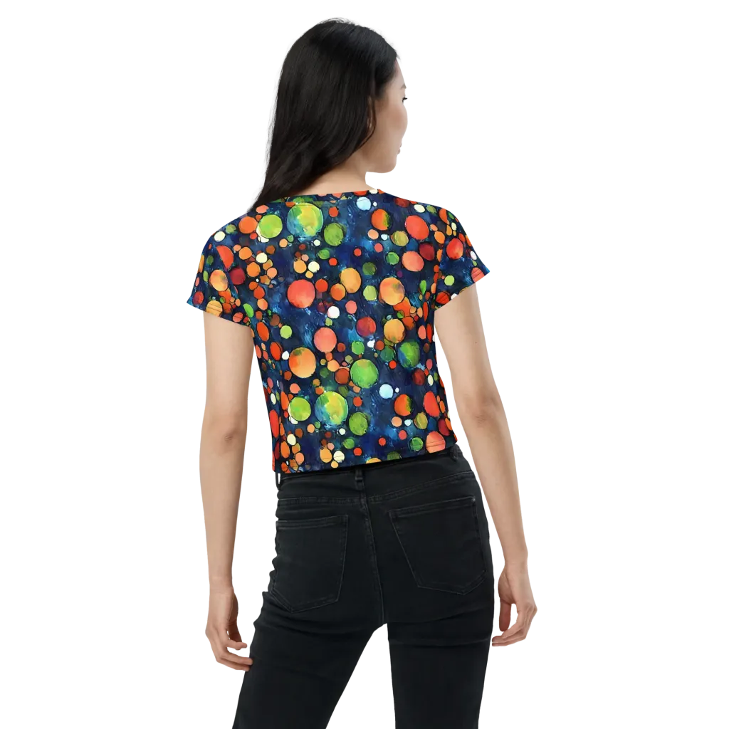 Midnight Orchard on Crop Tee — Back
