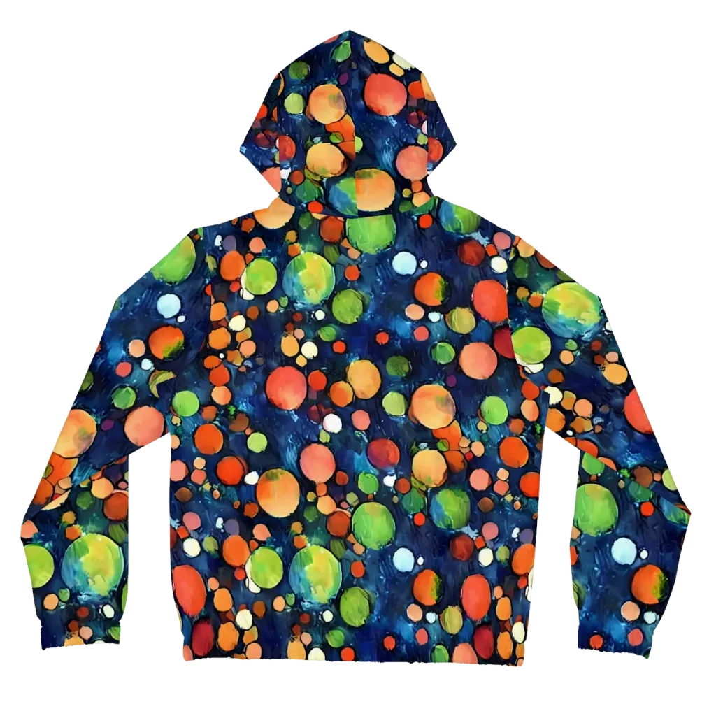 Midnight Orchard on Women's Full-Zip Hoodie — Back