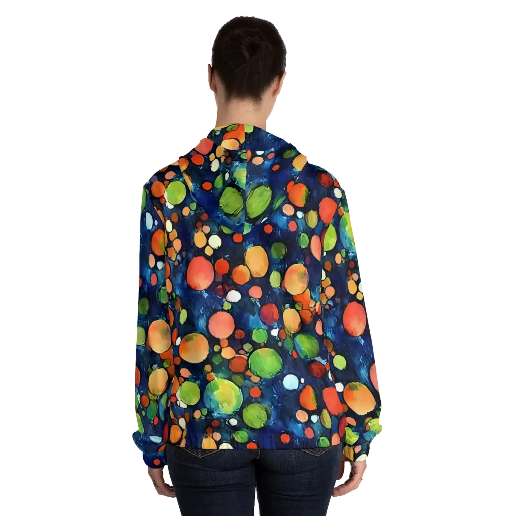 Midnight Orchard on Women's Full-Zip Hoodie — Back On Person