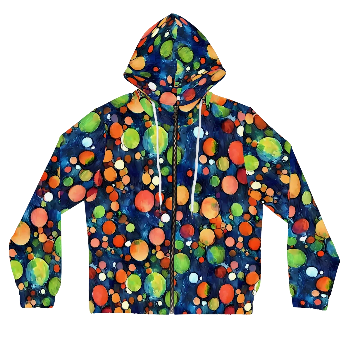Midnight Orchard on Women's Full-Zip Hoodie — Front