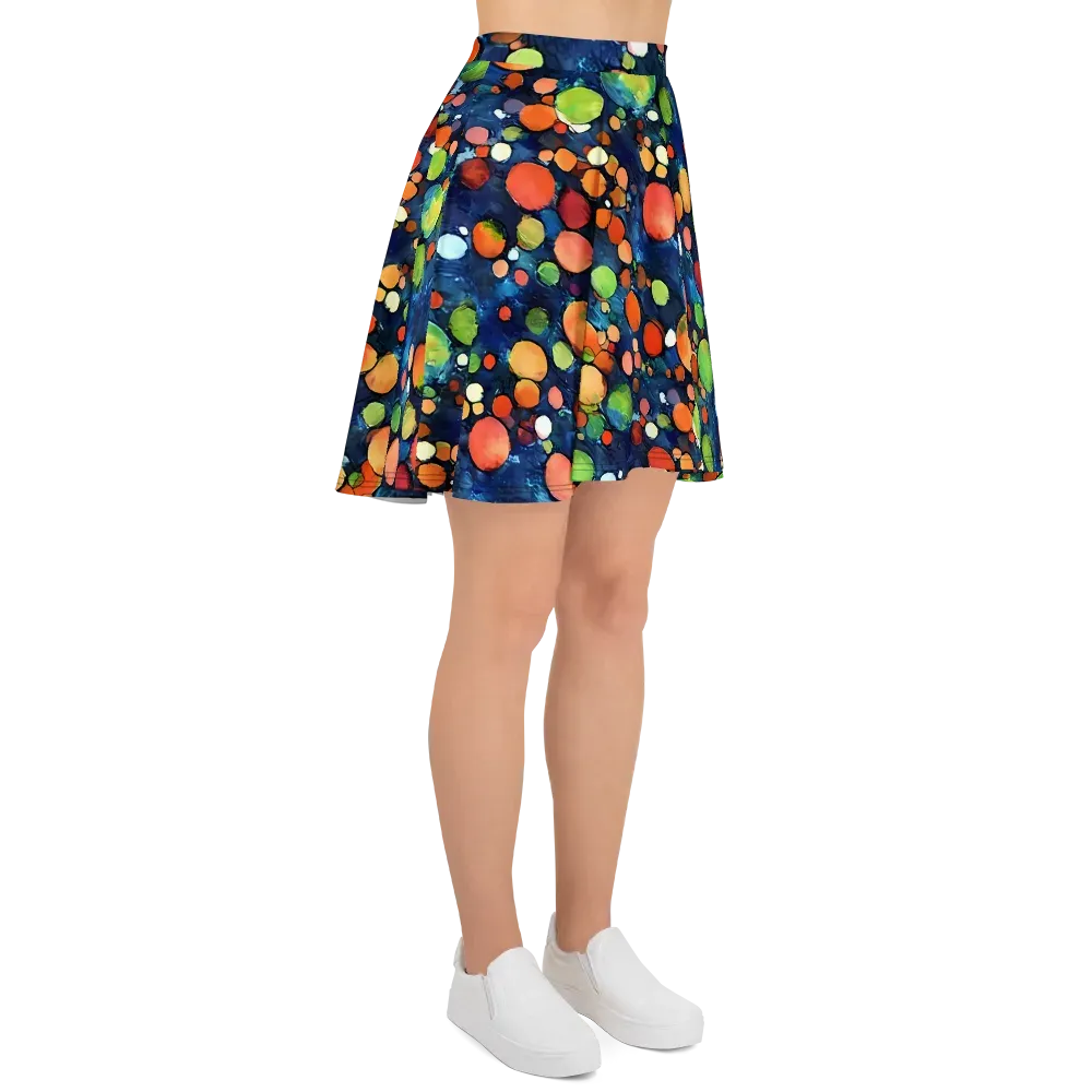 Midnight Orchard on Skater Skirt — Right