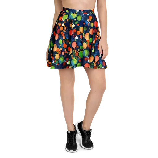 Midnight Orchard on a Skater Skirt