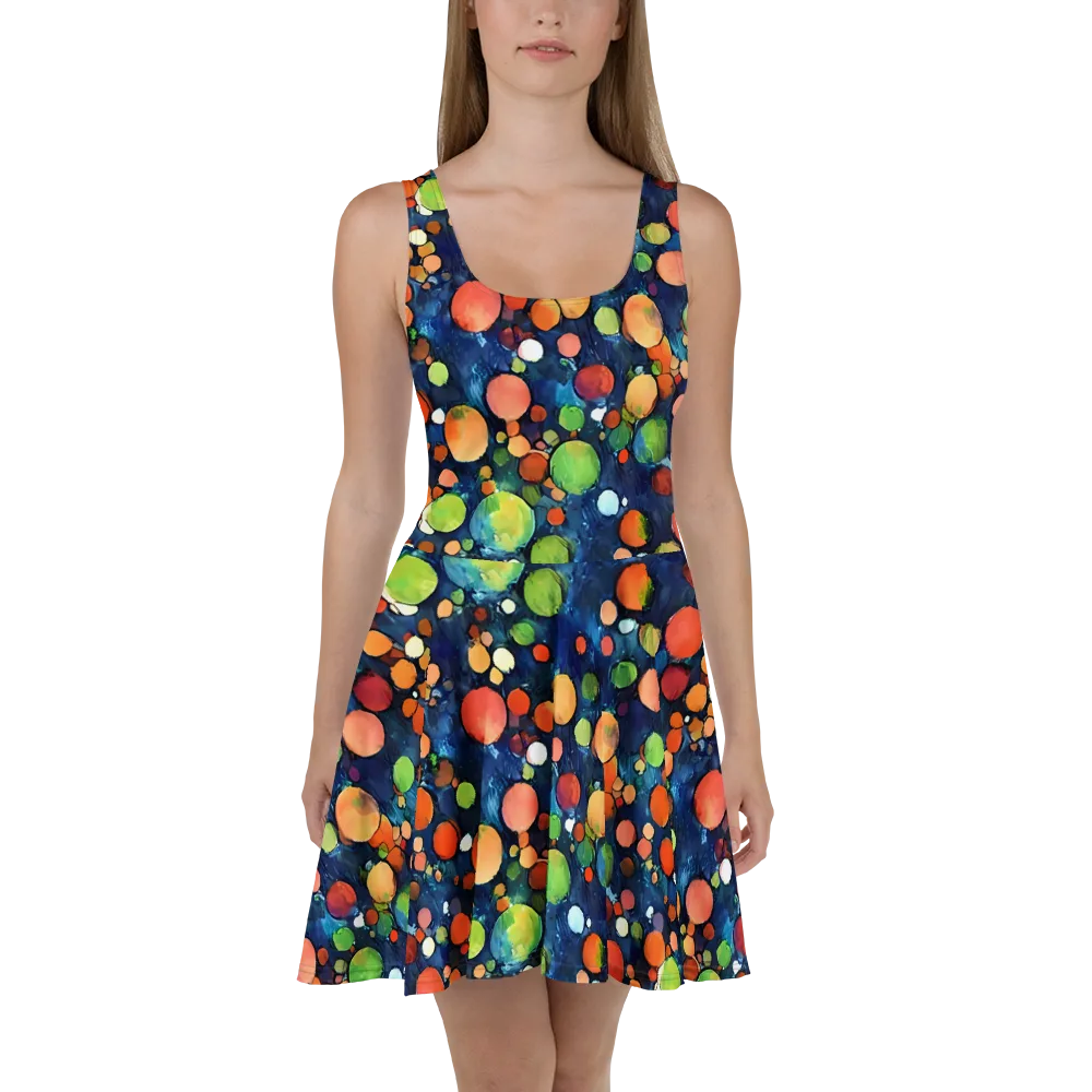 Midnight Orchard on Skater Dress — Front