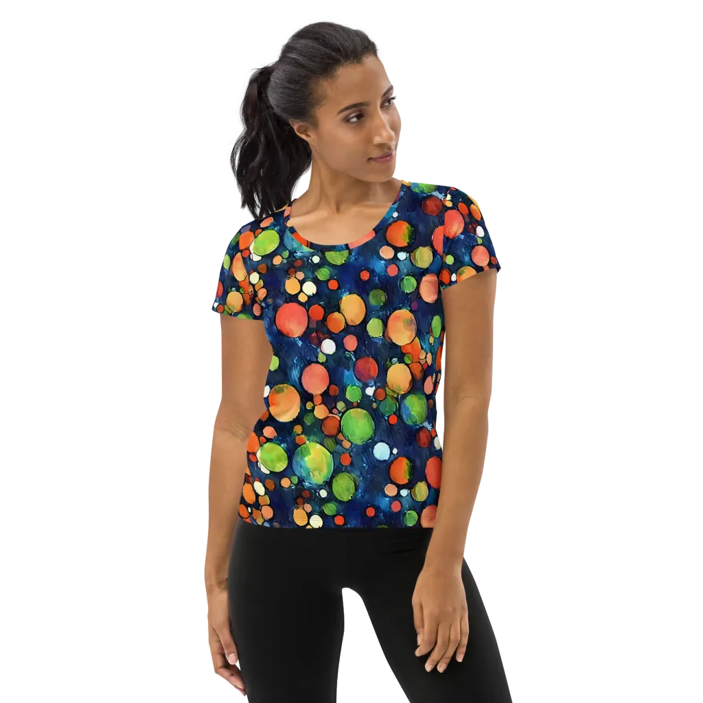 Midnight Orchard on Women's Athletic T-Shirt — Front