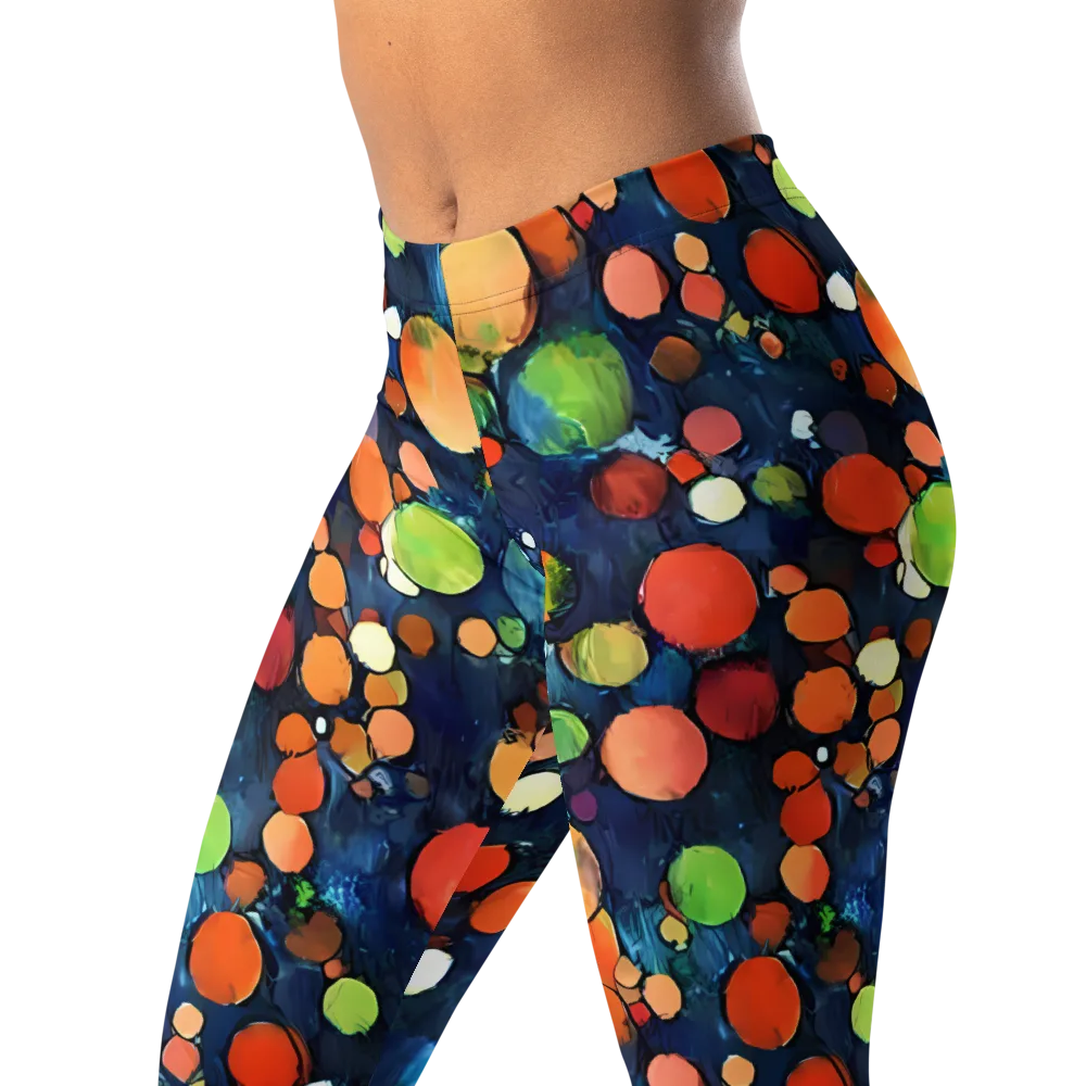 Midnight Orchard on Leggings — Left Front