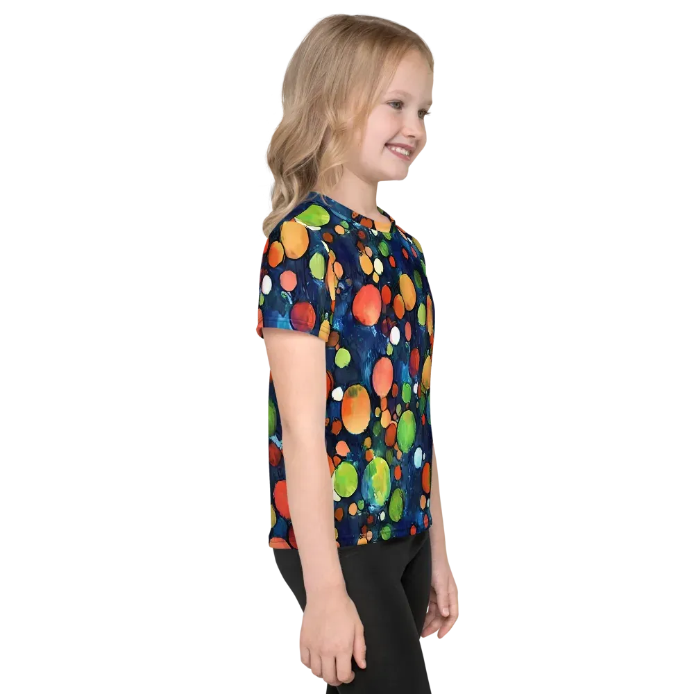Midnight Orchard on Kids Crew Neck T-Shirt — Right