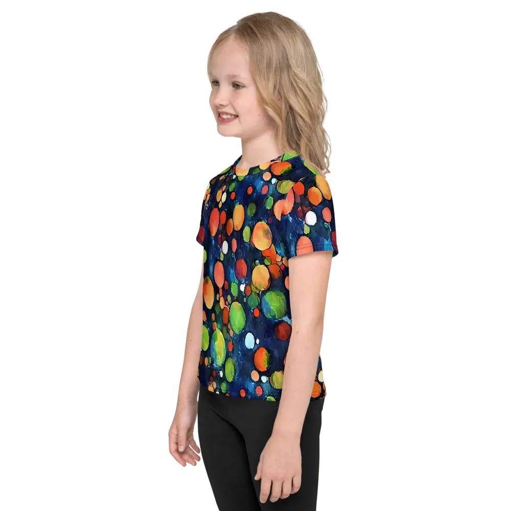 Midnight Orchard on Kids Crew Neck T-Shirt — Left